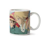 Studio Ghibli La tazza a forma di castello, bianca, stampata, in ceramica, in co