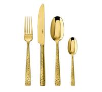 Studio Line, Sambonet 52734G81 Cometa - Servizio di posate in acciaio inossidabile/PVD oro, 24 pezzi