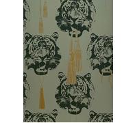 Studio Lisa Bengtsson Carta da parati Coco Tiger - Green