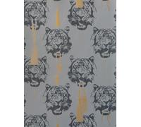 Studio Lisa Bengtsson Carta da parati Coco Tiger - Grey