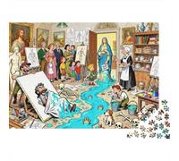 Studio Mayhem del Maestro del Rinascimento Puzzle in Legno Impermeabile Puzzles Da 1000 Pezzi Regali Per Adulti Colorati Giochi Educativi