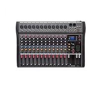 Studio Mixing Desks, 6/8/12/16 Canali Mixer Audio Compatto Bluetooth USB DJ Sound Mixing Console 48V Monitor Amplificatore, 12 vie