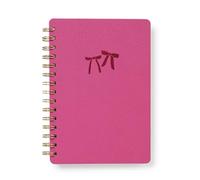 Studio Oh! Put a Bow on It (Pink Punch) Agatha - Taccuino per uso domestico e lavoro, 208 pagine a righe per agenda giornaliera, quaderni a spirale per lavoro con rilegatura Wire-O
