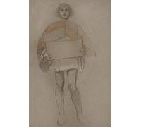 Studio per 'The Reconciliation' uno di una serie di dipinti eseguiti per il Royal Exchange London 1896 (1983) Stampa poster di Edwin Austin Abbey (18 x 24)