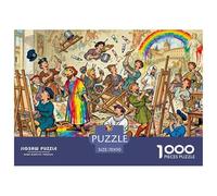 Studio Pittori Rinascimentali Firenze Puzzle in Legno Impermeabile Puzzles Da 1000 Pezzi Regali Per Adulti Sfidanti E Rompicapo Giochi Di Impegnativi