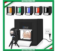 ✅ STUDIO SET FOTOGRAFICO PORTATILE PROFESIONALE 40CM LUCI LED LIGHT 6 SFONDI ✅