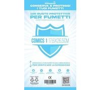 studio supernova - 100 buste protettive comics 1 (17,6 x 26,5)