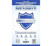 studio supernova - 50 buste protettive comics 3 (18,5 x 26,5)