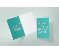 Studio Supernova - Biglietto d'auguri in cartoncino - Che Culo - BA36