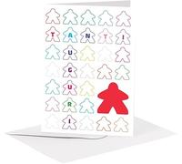 studio supernova - Biglietto d'auguri in cartoncino - Gioco Meeple - BA06