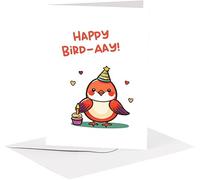 studio supernova - Biglietto d'auguri in cartoncino - Kawaii Bird-aay - BA17