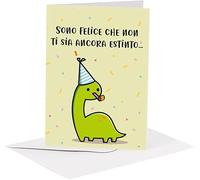 studio supernova - Biglietto d'auguri in cartoncino - Kawaii Estinto - BA02