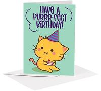 studio supernova - Biglietto d'auguri in cartoncino - Kawaii Purrr-fect - BA03