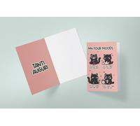 Studio Supernova - Biglietto d'auguri in cartoncino - My Four Moods - BA22