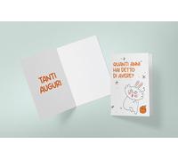 Studio Supernova - Biglietto d'auguri in cartoncino - Quanti Anni - BA23