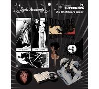 STUDIO SUPERNOVA - Set 20 Adesivi Illustrati Dark Academia - Sticker Decorativi per Laptop, Agenda e Quaderno - Dark Academia 1