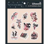 STUDIO SUPERNOVA - Set 20 Adesivi Illustrati Witchcore - Sticker Decorativi per Laptop, Agenda e Quaderno - Witchcore 2