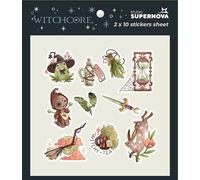STUDIO SUPERNOVA - Set 20 Adesivi Illustrati Witchcore - Sticker Decorativi per Laptop, Agenda e Quaderno - Witchcore 1