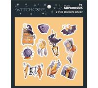 STUDIO SUPERNOVA - Set 20 Adesivi Illustrati Witchcore - Sticker Decorativi per Laptop, Agenda e Quaderno - Witchcore 3