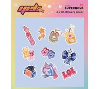 STUDIO SUPERNOVA - Set 20 Adesivi Illustrati Y2K - Sticker Decorativi per Laptop, Agenda e Quaderno - Y2K 1