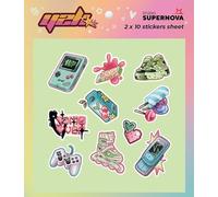 STUDIO SUPERNOVA - Set 20 Adesivi Illustrati Y2K - Sticker Decorativi per Laptop, Agenda e Quaderno - Y2K 2