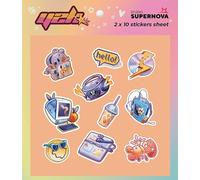 STUDIO SUPERNOVA - Set 20 Adesivi Illustrati Y2K - Sticker Decorativi per Laptop, Agenda e Quaderno - Y2K 3