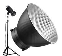 Studio, Supporto per parabolico - Luci per fotografia - con Specchio a d'ape, in alluminio a sgancio rapido per pubblicità
