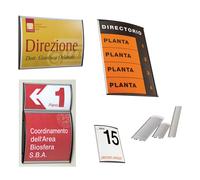 STUDIO T - 1431038 - Targa da parete Arkos - 15 x 21 cm - profilo silver - Studio T - 50473 - Conf. da 1 Pz. - 1431038