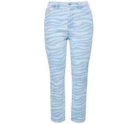 Studio Untold donna taglie forti mamma jeans gambe larghe stampa zebrata 5...