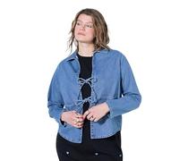 Studio Untold Giacca a Camicia di Jeans dal Taglio Oversize con Allacciatura Blue Denim 54+ 851321902-54+