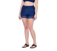 Studio Untold Shorts da Bagno con Taglio della Gamba Ampio, Orlo Tagliato con Il Laser e Oro Elastico Blu Scuro 42+ 829412750-42+