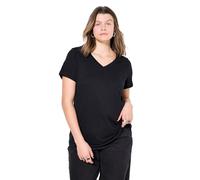 Studio Untold Womenswear Plus Size Curvy Wide Classic Fit Tee 815755, Nero , 52-54