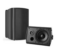 STUDIOFINIX 6,5 pollici, 400 Watt, impermeabile, altoparlante esterno, altoparlante Bluetooth, supporto da parete, impermeabile, resistente alle intemperie, per patio, garage, casa, esterno (nero)