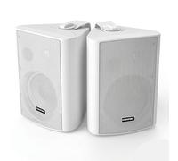 STUDIOFINIX Altoparlanti a parete 5,25" 300W Bluetooth 5.1 Impermeabili, Wireless con sincronizzazione e telecomando IR, interno/esterno, garage e giardino (501BLE, Bianco, Coppia)