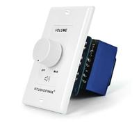 STUDIOFINIX Controllo del volume a parete da 100 W, 70 V/100 V, attenuatore a 11 gradini con terminali Euroblock staccabili, supporta cavi 16-24 AWG, pannello a 3 colori per sistemi audio commerciali