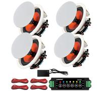 STUDIOFINIX Diffusore da soffitto Bluetooth da 6,5 pollici 600 watt - Sistema di altoparlanti da incasso per interni, adatto per cucina, home theater, camera da letto, ufficio, patio coperto (4