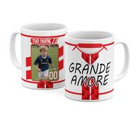 StudioPixelStore Tazza Personalizzata - Idea Regali Personalizzati - Mug Personalizzabile con Squadre del Campionato Italiano - Tazze in Ceramica per la Colazione - (Tifosi Bari PHOTO)