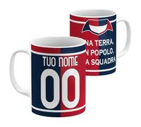StudioPixelStore Tazza Personalizzata - Idea Regali Personalizzati - Mug Personalizzabile con Squadre del Campionato Italiano - Tazze in Ceramica per la Colazione - (Tifosi Cagliari)