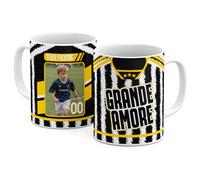 StudioPixelStore Tazza Personalizzata - Idea Regali Personalizzati - Mug Personalizzabile con Squadre del Campionato Italiano - Tazze in Ceramica per la Colazione - (Tifosi Juventini PHOTO)