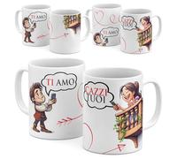 StudioPixelStore Tazza San Valentino - Idea Regali Personalizzati - 2 Mug san valentino - Tazze in Ceramica per la Colazione - COPPIA DI TAZZE