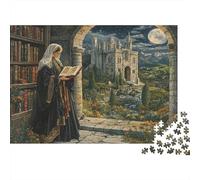 Studiosi mediev. leggono Puzzles 1000 Pezzi In carta Premium,Un Puzzles Per Gioco Familiare Divertente E Impegnativo,Ideale Per Puzzle Da Incorniciare,Per Rilassarsi,Stimolare La Creatività E Reg