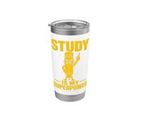 Studious Pencil Learning Strength Student Design Bicchiere termico in acciaio inox doppia parete