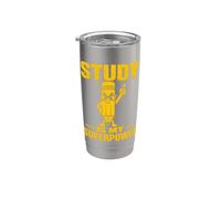 Studious Pencil Learning Strength Student Design Bicchiere termico in acciaio inox doppia parete