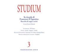 Studium (2022). Vol. 3: In ricordo di Francesco D'Agostino. Raccolta di saggi e scritti.