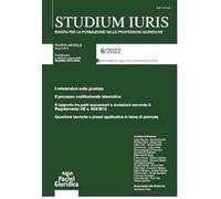 Studium iuris. Rivista per la formazione nelle professioni giuridiche (2022). Vol. 6