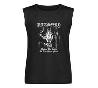STUDO&PCRA Bathory Under The Sign of The Black Mark Vintage Mens Outdoor Graphic Sleeveless T-Shirt Black M