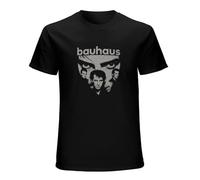 STUDO&PCRA Bauhaus Peter Murphy English Punk Band Retro Printed Short Sleeves Men's Summer T-Shirt Black XXL