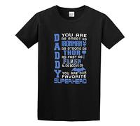 STUDO&PCRA Men's Attractive Daddy You Are A Hero Cotton T Shirt Black 3XL