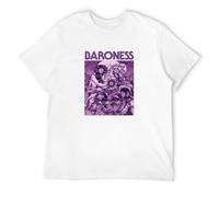STUDO&PCRA Men's Baroness Purple Cover T-Shirts White 3XL