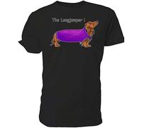 STUDO&PCRA Men's Cartoon Dachshund Dog Christmas Mensthe Long Jumper Choice of Sizecols Menswomens29032 T-Shirts Black L
